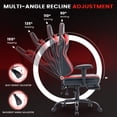 thumbnail image 6 of JONPONY Big and Tall 500lbs Gaming Chair with Bluetooth Speakers, Gamer Chair with Footrest and Lumbar Support & 360-Swivel Seat, Ergonomic Gamer Chair with Headrest, Red, 6 of 9