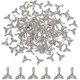 thumbnail image 1 of 100 piezas de dijes de cola de plata con forma de cola de pez oceánico, colgantes de estilo tibetano, pequeños dijes colgantes de aleación., 1 of 7
