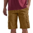 thumbnail image 6 of GrmtClth Men's Cargo Shorts Daily Casual Washed Cotton Fabric Button Fly Dual Stack Pocket Loose Fit Lightweight Outdoor Travel Walking Short Pants Khaki L, 6 of 7