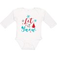 thumbnail image 3 of Inktastic Let It Snow, Snowflakes, Trees, Christmas, Xmas Boys or Girls Long Sleeve Baby Bodysuit, 3 of 5