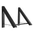 thumbnail image 2 of PNNJI Clothing and Closet Storage and Organization, Laundry Room Drying Rack Wall Mounted Clothes Hanger Folding Clohes Wall Hanger Home Storage Organizer 2 Racks With Rod, Black-P, 2 of 8