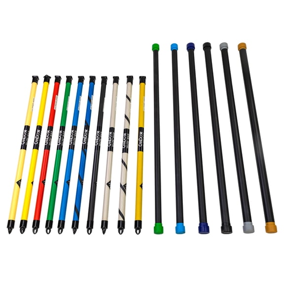 CanDo Slim Weight Bar, 16-piece Set, 1, 2, 3, 4, 5, 6, 7, 8, 9, 10, 12.5, 15, 17.5, 20, 22.5, 25 lb