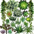 thumbnail image 1 of Suculentas artificiales Winlyn, 19 unidades, surtidas, sin maceta, 1 of 1