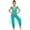 Turquoise, variant on Princess Belly Dance Rompers for Girls Rhinestone Decor Sequined Waist Tulle Overlay Jumpsuit Turquoise 14