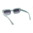 thumbnail image 4 of Womens Mod Rectangle Subtle Weave Pattern Arm Sunglasses Green - Smoke, 4 of 4