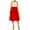 Red, variant on Women's Plus Size Classic Solid Flared Lightweight Midi A-line Skirt