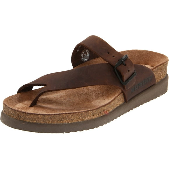 Mephisto Women's Helen Thong Sandal,Dark Brown Scratch,11 M US