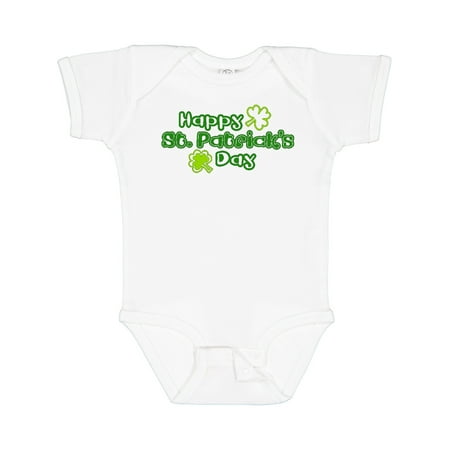 

Inktastic Happy St. Patrick s Day Boys or Girls Baby Bodysuit