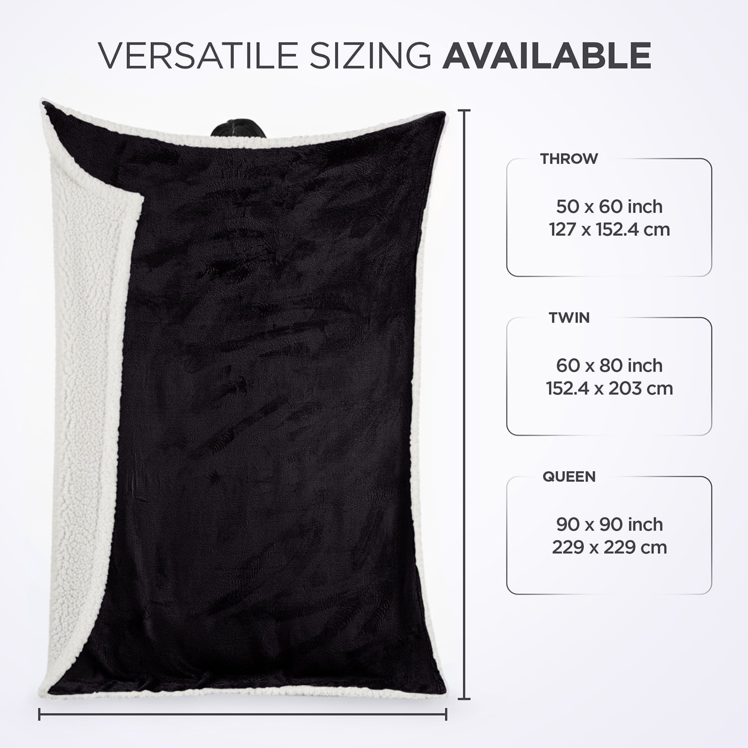 Moonlight20015 Wholesale Sherpa Fleece Throw Blankets 9-Packs Warm & Soft Plush Queen Size for Charity, Shelter, & Home Washable, Lightweight & Cozy Black