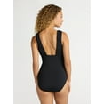 thumbnail image 3 of Time and Tru Women's and Women’s Plus Plunge One Piece Swimsuit, Sizes XS- 2X, 3 of 5