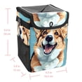 thumbnail image 5 of Corgi Foldable Car Garbage Can with Lid, Leak-Proof Mini Trash Can, Hanging Storage Bag - Car Trash Bin for Travel and Commuting, 5 of 6