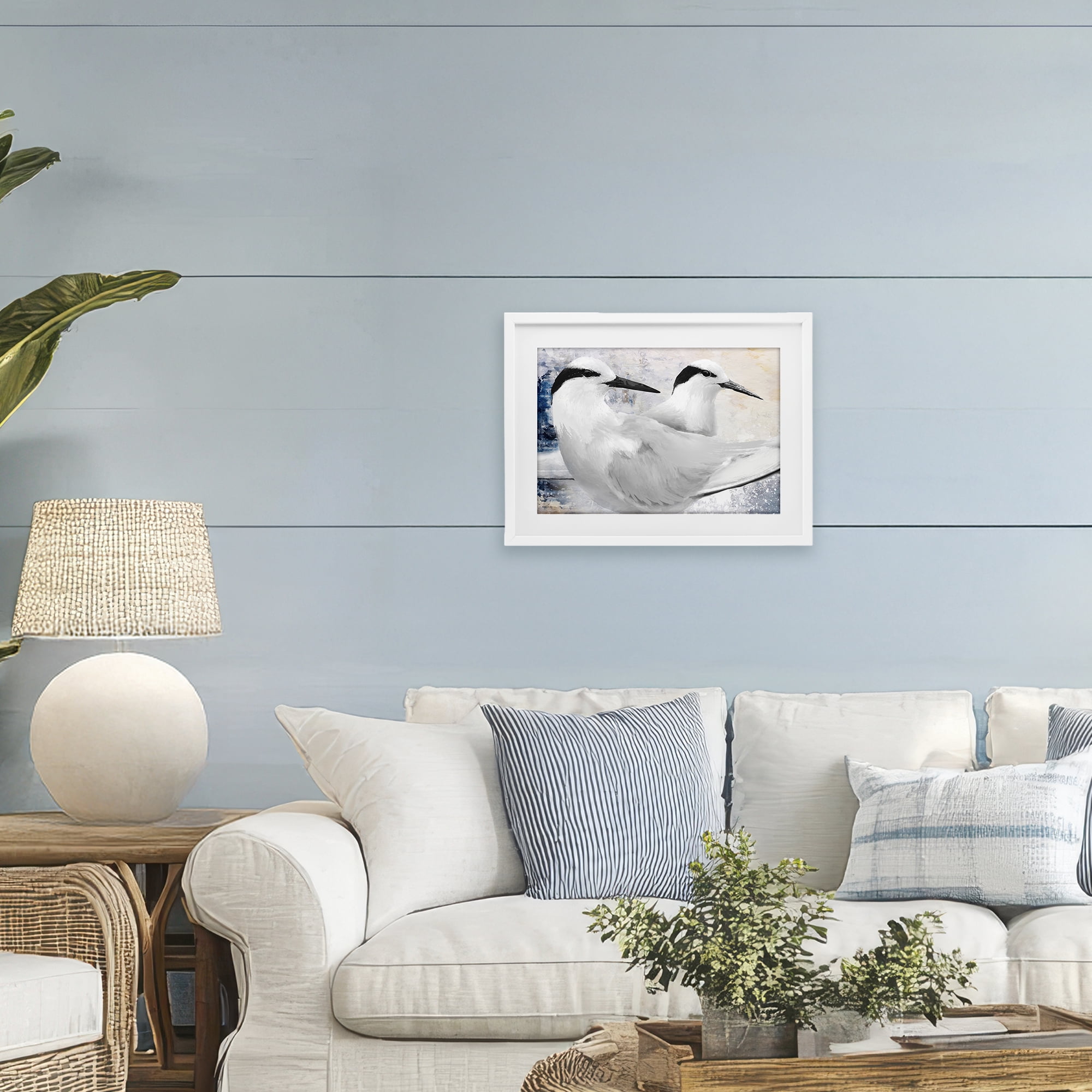 Stupell Industries Black Naped Tern White Framed Print Under Glass, design by Porter Hastings