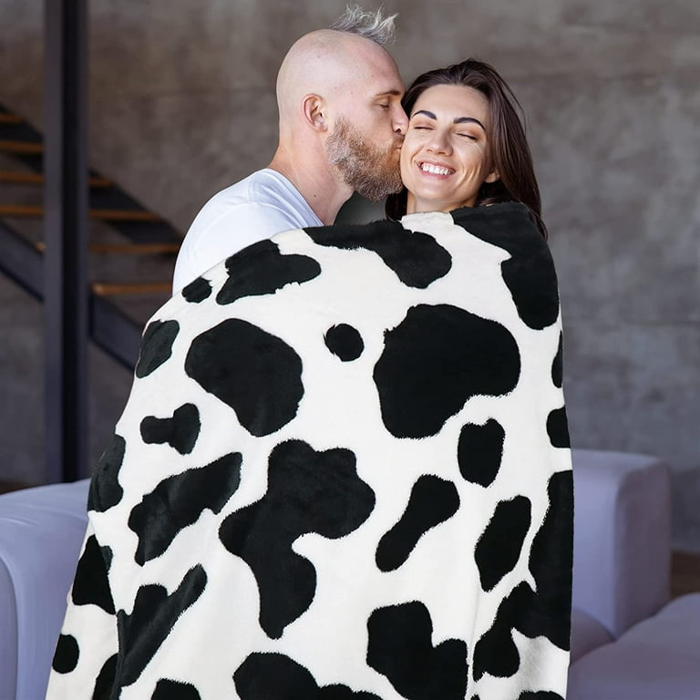 Cow print throw blanket outlet