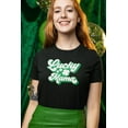 thumbnail image 2 of St Patricks Day Lucky Mama Juniors Soft T Shirt, 2 of 5