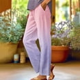 thumbnail image 2 of XPMWRP Pants for Women 2026 Summer Wide Leg Elastic Straight Leg Lounge Pants Drawstring Lightweight Beach Trousers Pink XL, 2 of 5