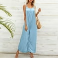 thumbnail image 2 of Combinaison pour Femmes Décontractée Imprimée à Bretelles Spaghetti Boho Pantalon à Jambe Grand Combinaison Ample Confortable d'Été pour la Plage, 2 of 7