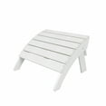 thumbnail image 5 of WestinTrends Tuscany 2-Piece HIPS Outdoor Folding Adirondack Seashell Chair With Folding Ottoman, White, 5 of 11