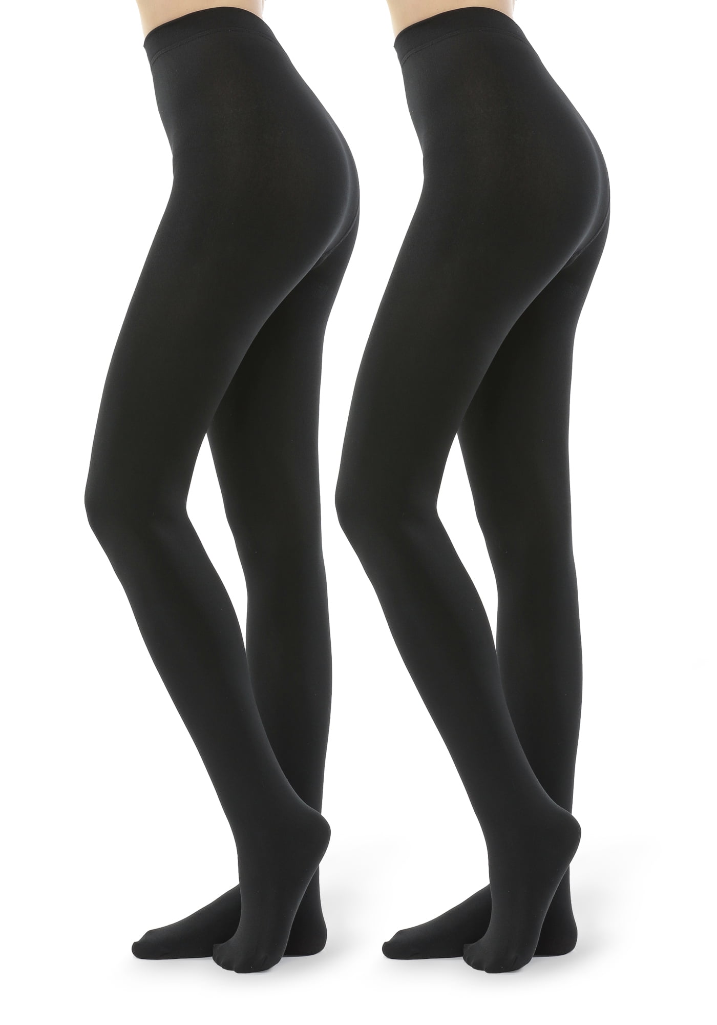 G&Y 2 Pairs Fleece Lined Tights for Women - 100D Opaque Warm Winter  Pantyhose 