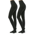 G&Y 2 Pairs Fleece Lined Tights for Women 100D Opaque Warm Winter