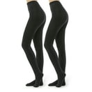 2 Pairs NuNu Black Opaque Tights Queen Size Ladies Winter Legwear 