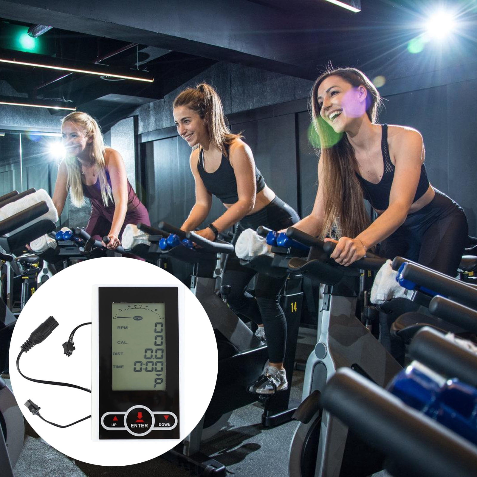 Stationary Bike Monitors With Heart Rate And Calorie Measurement Dashboards for Professional Training Use