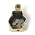 thumbnail image 3 of Leather Coin Pouch Change Holder Mini Pocket Wallet for Men Women (Gold Foil Cowhide, Pack of 1), 3 of 4