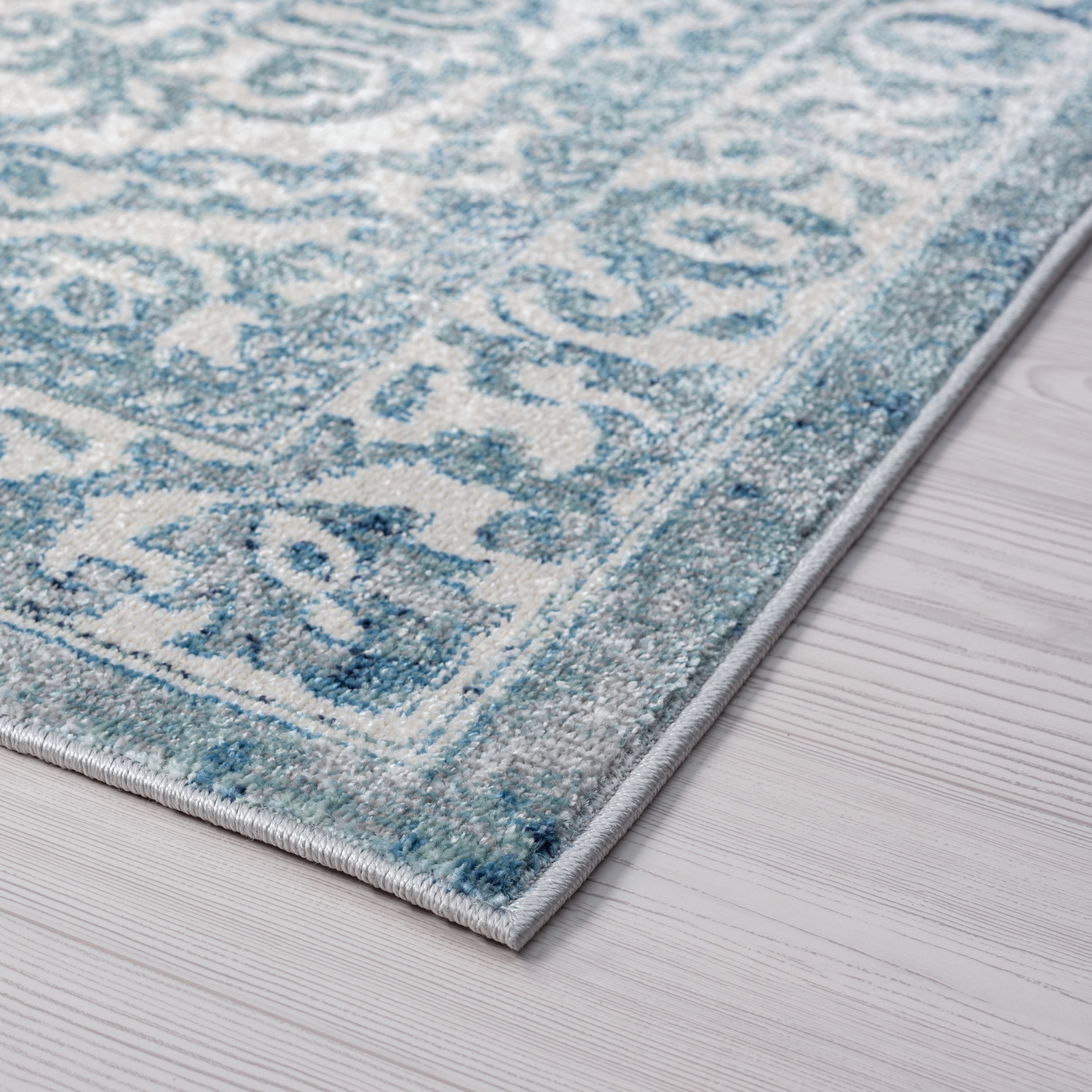 Traditional 9x12 Area Rug (8'10'' x 12'2'') Floral Gray, Cream Living Room Easy to Clean