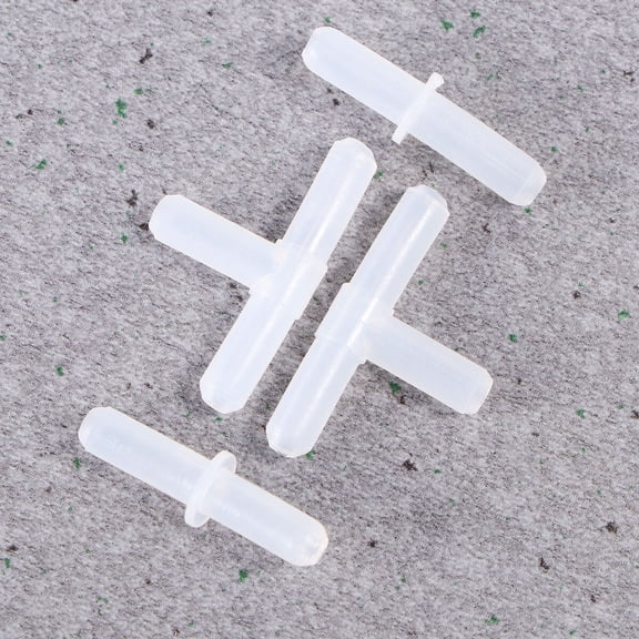 Tineasur 40Pcs White Aquarium Air Tube Connectors Plastic Inline for Air Line Repair