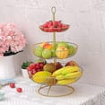 thumbnail image 3 of Frutero de 3 niveles, frutero de cocina, soporte para cestas, fruteros metálicos de encimera, soporte para almacenar frutas y verduras, 3 of 5