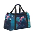 thumbnail image 2 of Fuzoiu DJ Panda Hot Air Balloon Print Travel Duffle Bag,Carry On Tote Bags,Duffel Bag,Sport Gym Bag, Hospital Bag for Labor and Delivery, Overnight Bag,Luggage Bag, 2 of 7