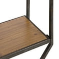 thumbnail image 3 of Kate and Laurel Adela Modern Farmhouse Octagon Folding Shelf, 19 x 41, Brown and Antique Black, Unique Geometric 4-Tier Floating Shelf with Folding Design for Small Spaces, 3 of 8