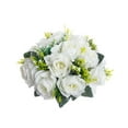 thumbnail image 4 of Ruiboury Exquisite And Elegant Fake Flower Ball Arrangement Bouquet For Beautiful Home Decor Rose Props white 5Set, 4 of 6