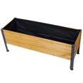 thumbnail image 2 of Wood Rectangular Garden Planter Box Raised Bed Outdoor,Planters for Outdoor Plants ,Elevated Herbs Vegetables Flowers Great Patio Deck Balcony, 2 of 9