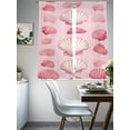 thumbnail image 3 of Ocean Pink Shell Sheer Curtains 72 Inch Long 2 Panels, Shells Pink Theme Modernisim Textrure Light Filtering Rod Pocket Curtains, Sheer Voile Drapes for Living Room Bedroom, 52"x72", 3 of 8
