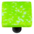 thumbnail image 1 of Hot Knobs HK8052-KB Granit Printemps Vert & Blanc Carré Verre Armoire Bouton - Noir Post, 1 of 1