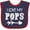 Navy and Red, variant on Inktastic I Love My Pops with Arrow Boys or Girls Baby Bib