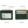 thumbnail image 2 of Credit Card Holder Slim Wallet Leather Minimalist Wallet with ID Window, 2 of 10