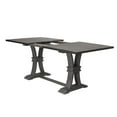 thumbnail image 3 of Counter-height Rustic Gray Wood Extendable Dining Table with Removable 18" Leaf, 3 of 4