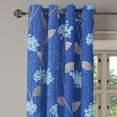 thumbnail image 3 of Ambesonne Floral Grommet Curtain, Art Minimalist Bloom Pattern, 50"x84", Soft Blue Pale Grey, 3 of 5