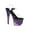 Clear and Black, variant on 709-COSMO ,7" Pointed Stiletto Sandal.