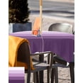 thumbnail image 5 of nqOlkjepod Purple Ombre Outdoor Tablecloth with Umbrella Hole & Zipper, Modern Abstract Art Farmhouse Striped Square Table Cover 60x60 Inch, Dining Waterproof Table Cloth Protector for Patio/Party, 5 of 7