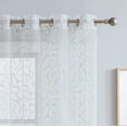 thumbnail image 2 of OLIVIA - Embroidered Voile Sheer Patio Door Curtain with Grommets for Living Room, Bedroom, & Dining Rooms (102" W x 84" L, Silver), 2 of 4