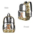 thumbnail image 2 of FKELYI Sunflower Highland Cow Print Clear Backpacks for Elementary Student 17 Inch Schoolbag Transprent School Bookbag Boys Girls Casual Daypack Lightweight Travel Bags, 2 of 7