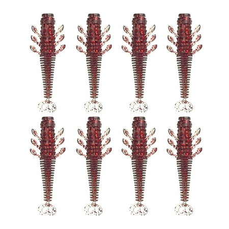 Shrimp Fishing Lure Mini Shrimp Bait 8pcs/set 6cm/2.15g Soft Shrimp Lure Realistic Bionic Colorful Scorpion Shrimp Floating Artificial Shrimp Bait