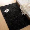 thumbnail image 2 of Lochas Soft Fluffy Rugs Shaggy Plush Area Rug for Bedroom Living Room Home Decor Floor Carpet, 3'x5',Black, 2 of 7