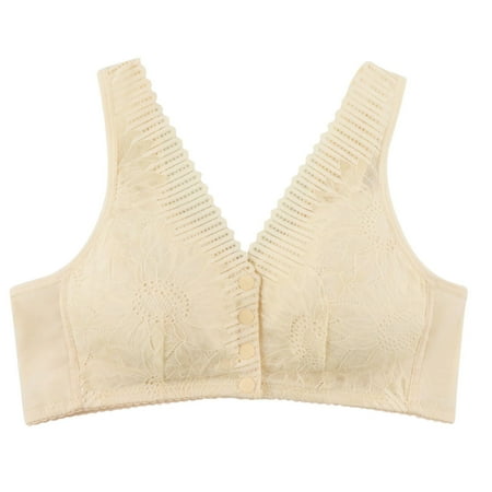 

NECHOLOGY No Steel Ring Bra Full Coverage Front Buckle Underwear Sweat Absorbent No Steel Ring Bra Womens Sports Bra Pack Underwear Skin 38/85