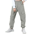 thumbnail image 5 of CHEEREAM Boys' Cargo Joggers Pants Kids Elastic Waist Water Resistant Youth Outdoor Hiking Pants 3-12 Years, 5 of 8