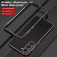 thumbnail image 3 of SaniMore for Samsung Galaxy S23FE 6.4" 2023 Metal Bumper Frame + Lens Protector Heavy Duty Protectiive Anti-shock Drop Resistant Ultra-thin Design for Women Men, Black, 3 of 8