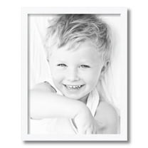 ArtToFrames 14" x 18" Satin White Picture Frame, 14x18 inch White Wood Poster Frame (WOM-4655)