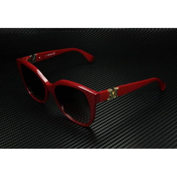 MaxMara MM0014 66F Shiny Red Gradient Brown Plastic 56 mm Women's Sunglasses